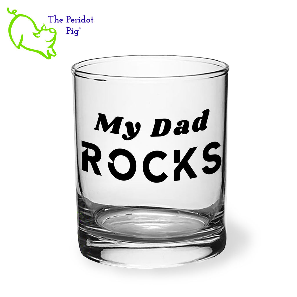 A dad-approved rocks glass! Let pops know he rocks with one of these glasses or a complete set. This 12.5 oz double old fashioned glass is crystal-clear and feels oh-so-good in your hand. They make a great Fathers Day, birthday, or even Christmas gift! Style C shown.