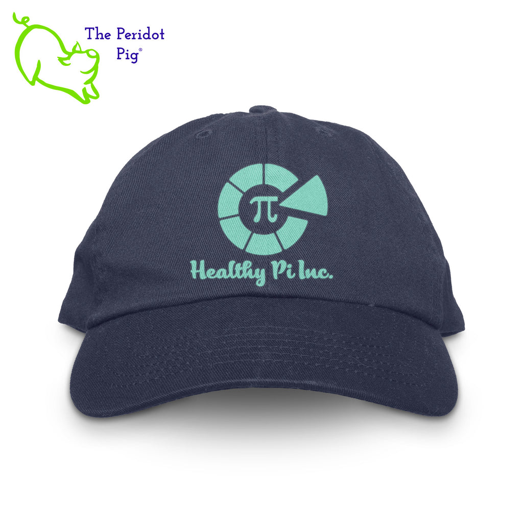 Stay shaded and stay styling with the Healthy Pi Logo Dad Hat! This 6-Panel twill cap is one cool customer - perfect for adding a bit of chill to your look and keeping the 'pony' under wraps. Available in FIVE colors, you'll be 'hat-happy' no matter which you choose! Front view shown in navy.