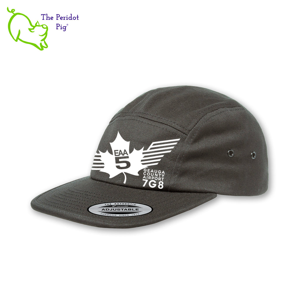 This EAA Chapter 5 Logo Tactical Hat is crafted with 100% soft cotton, making it comfortable to wear while flying. It features no top button, which makes it ideal for small-plane pilots, and the hat comes in three different colors. Enjoy the comfort and style of this tactical hat during your next flight! Front view shown with Charcoal & white.