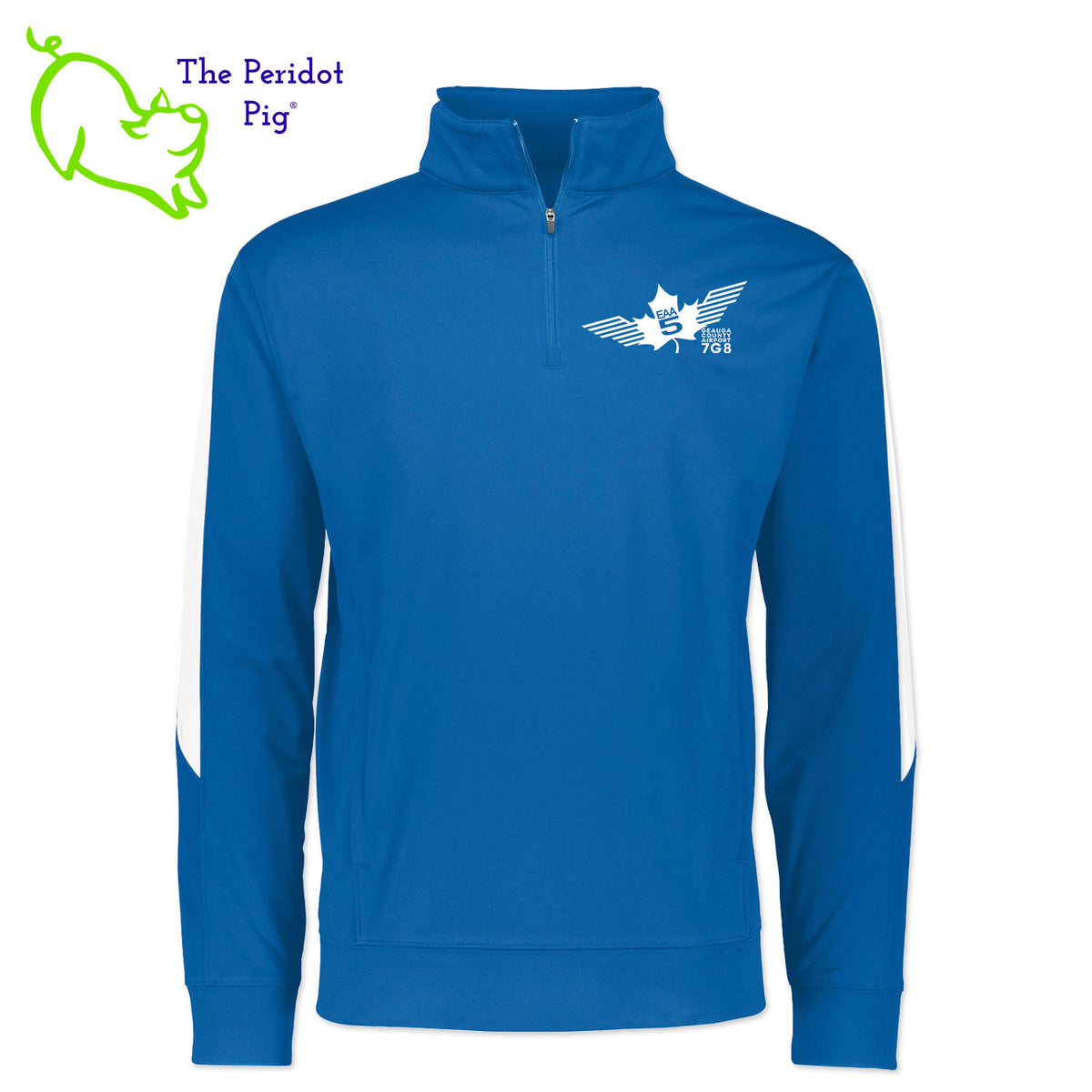 EAA Chapter 5 Logo Quarter Zip – The Peridot Pig