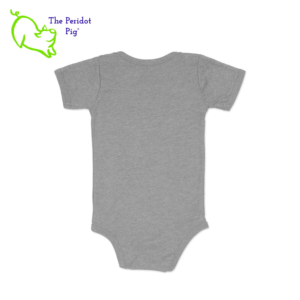 The perfect gift for new parents this Christmas! Adorable and soft, these cute onesies will be a big hit. The front says either, "Grandpa's CoPilot" or "Grandma's CoPilot" in a slightly faded vintage finish with the EAA Chapter 5 logo included. Grandma Grey back view shown.