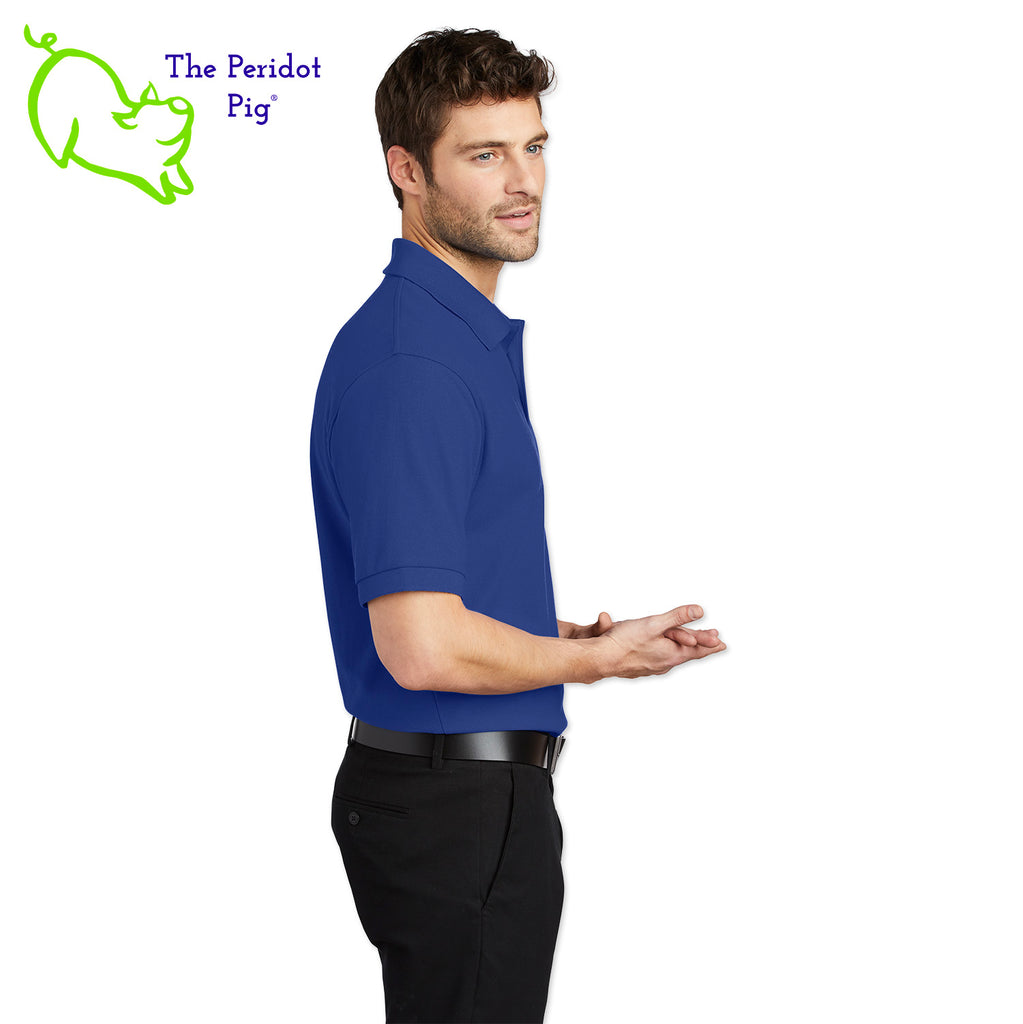 Renowned for its resilience, our incomparably comfortable classic polo is second to none. Expertly designed to resist wrinkles and shrinkage, this must-have polo delivers a luxuriously soft feel. Featuring the iconic EAA Chapter 5 logo on the left chest, you won't ever regret choosing this timeless piece. Side view shown in Royal.