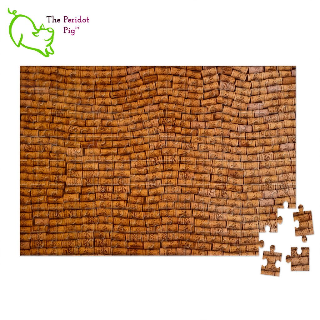These puzzles look so simple but are actually rather hard! The pieces are very similar in size and the images have a lot of repetition. The theme in these three puzzles is wine with each style featuring different wine bottle corks. Style A