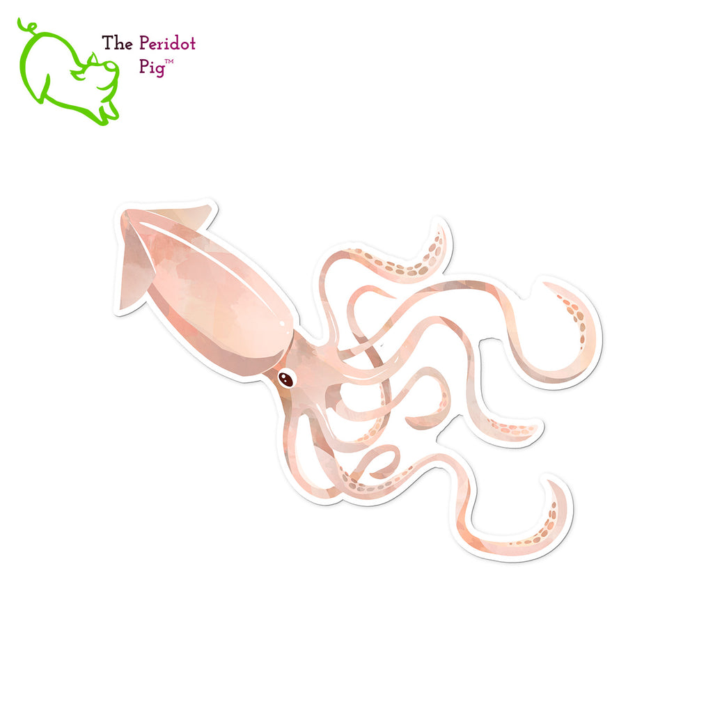 We just love these little squids and they make a beautiful, quirky sticker! These can be purchased individually or in a sample 6-pack that has one of each. Pink shown.