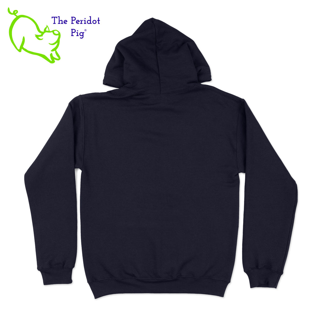 This warm, soft hoodie features our PI day InsPIre theme in vivid print on the front. It's available in four colors to help celebrate PI in style. Back view shown in navy.