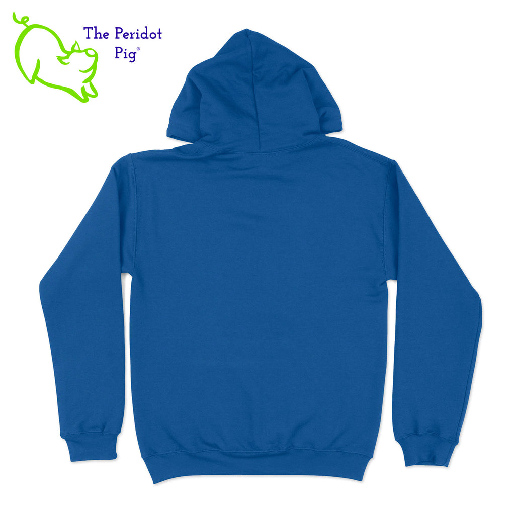 This warm, soft hoodie features our PI day InsPIre theme in vivid print on the front. It's available in four colors to help celebrate PI in style. Back view shown in royal.