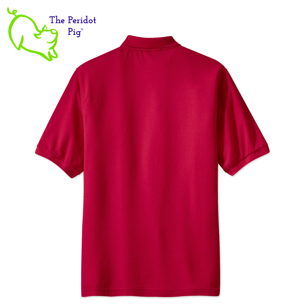 Our popular Silk Touch™ tall polo—enhanced with a left chest pocket. This one features the DragonBoard logo above the pocket. Back view shown in Red.