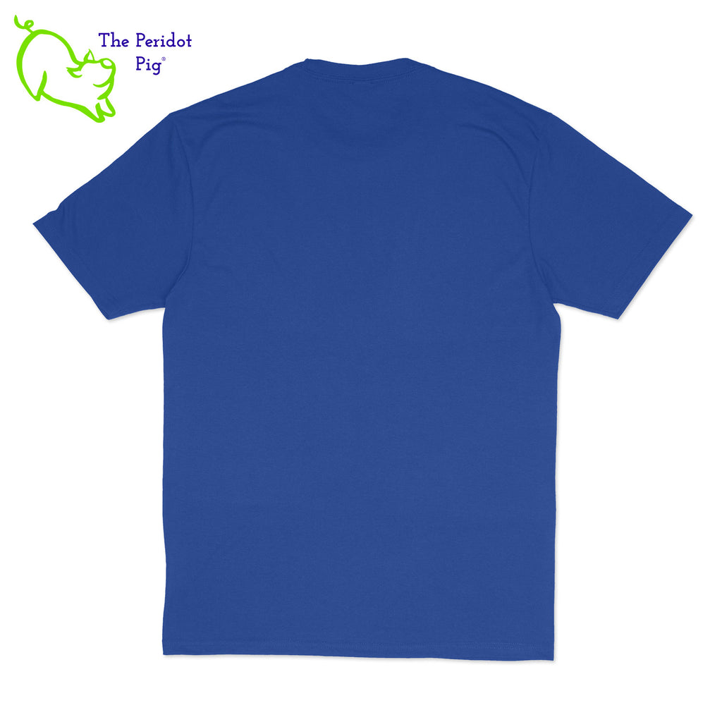 These shirts feature the Healthy Pi Inc logo in a light-weight matte finish. Available in 5  colors in a super, soft fabric blend, these are the perfect attire for your daily routine. Back view shown in royal.