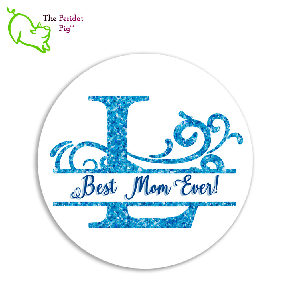 A personalized touch always makes for a special gift. We think these round mouse pads with a caribbean blue water monogram are a treat! They are large enough to sit by your laptop but portable if you need to throw one into your backpack. Example monogram with Best Mom Ever!