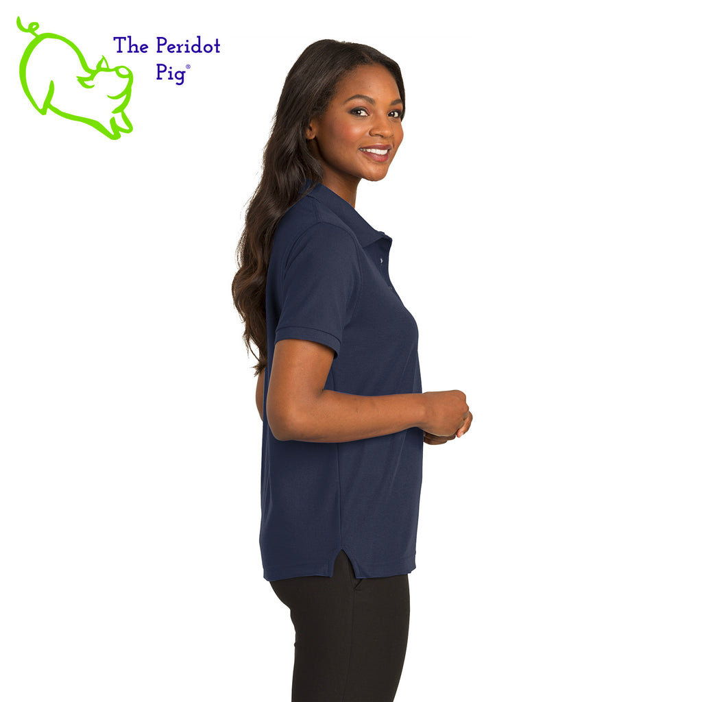 An enduring favorite, our comfortable classic polo is anything but ordinary. With superior wrinkle and shrink resistance, a silky soft hand and an incredible range of styles, sizes and colors, it's a first-rate choice for uniforming just about any group. This one features the Super Stud logo on the front. Side view shown in Navy.