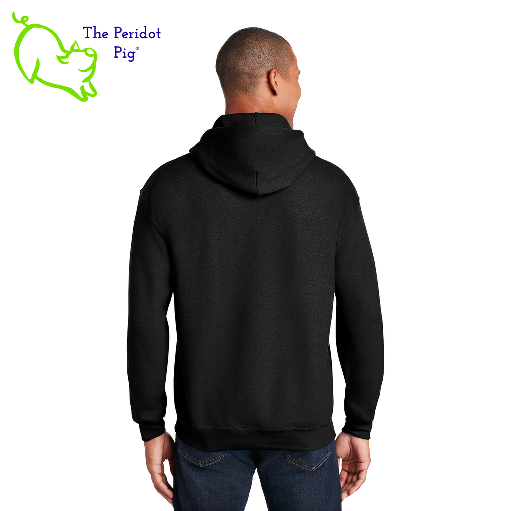 This warm, soft hoodie features our PI day InsPIre theme in vivid print on the front. It's available in four colors to help celebrate PI in style. Back view shown in black.