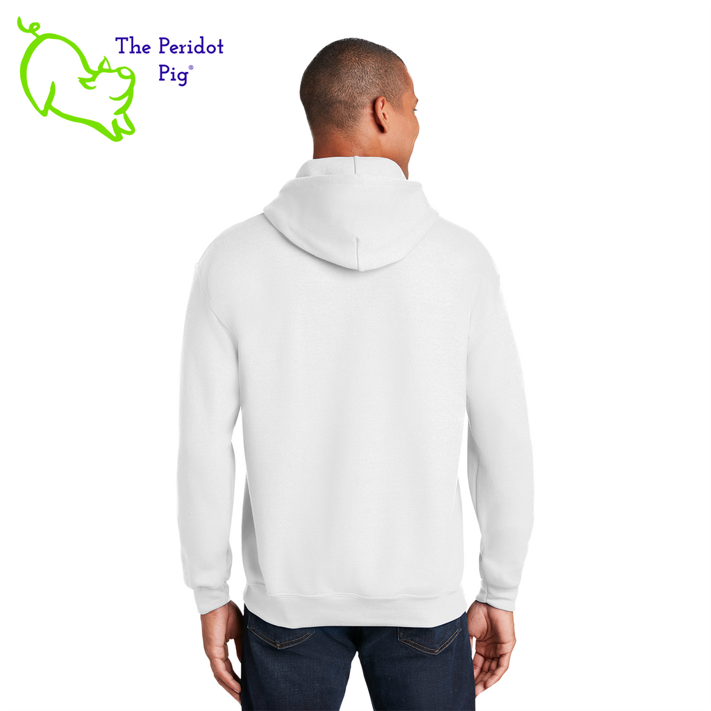 This warm, soft hoodie features our PI day InsPIre theme in vivid print on the front. It's available in four colors to help celebrate PI in style. Back view shown in white.